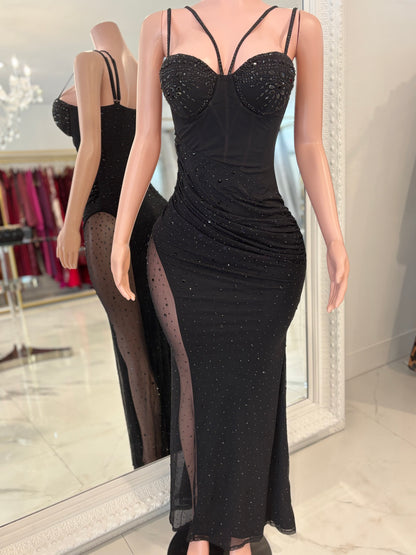The Black Widow Maxi Dress Black