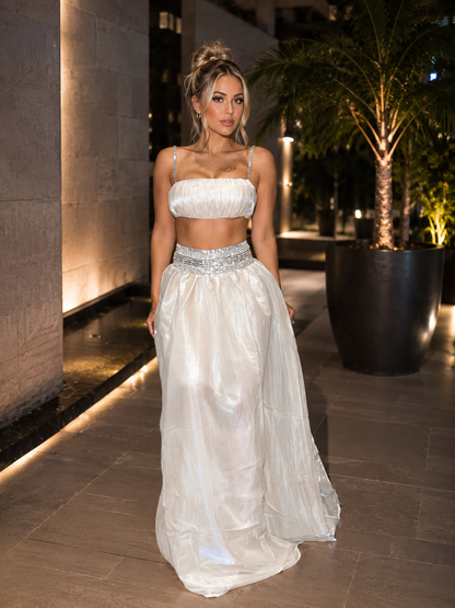 You Know Who I Am Skirt Set Nude