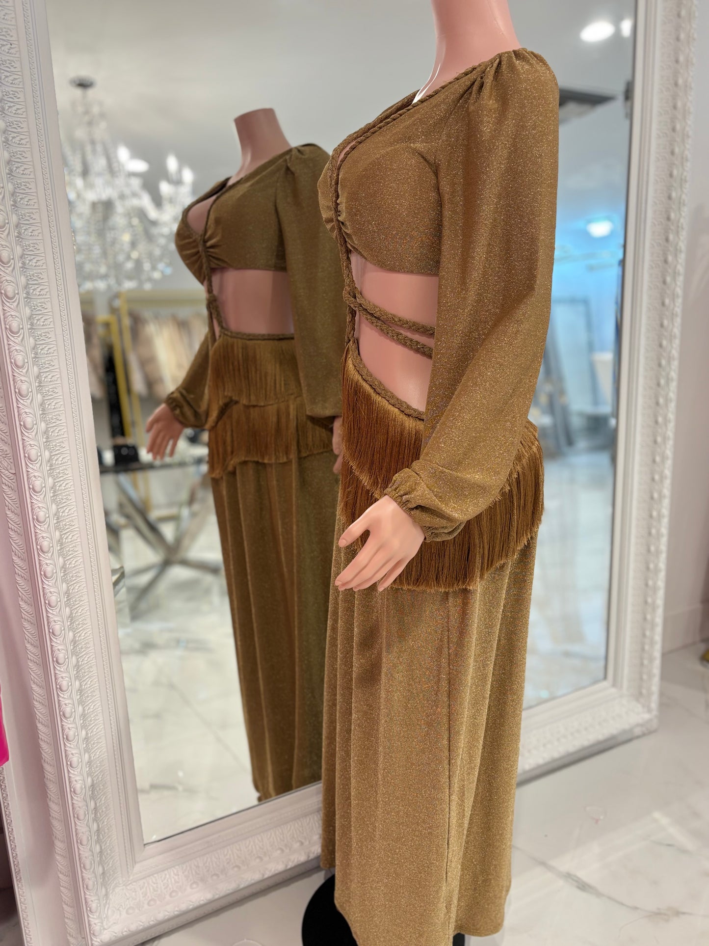 Don’t Be Jealous Maxi Dress Gold