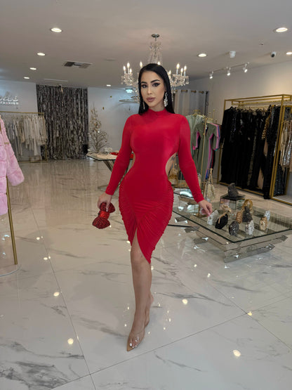 I Need You Midi Dress Red