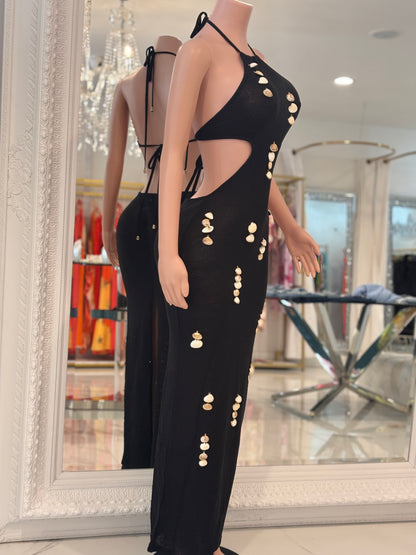 Addict Knit Maxi Dress Black