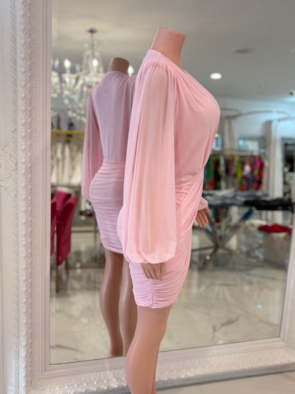 Baby Pink Mini Dress