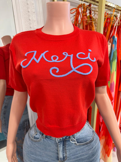 Mercy Top Red