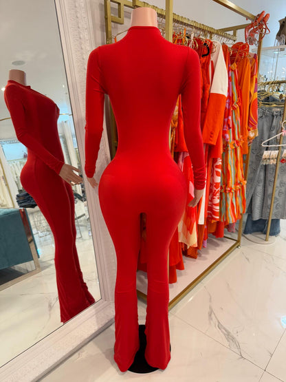 Night To Remember Jumpsuit Red