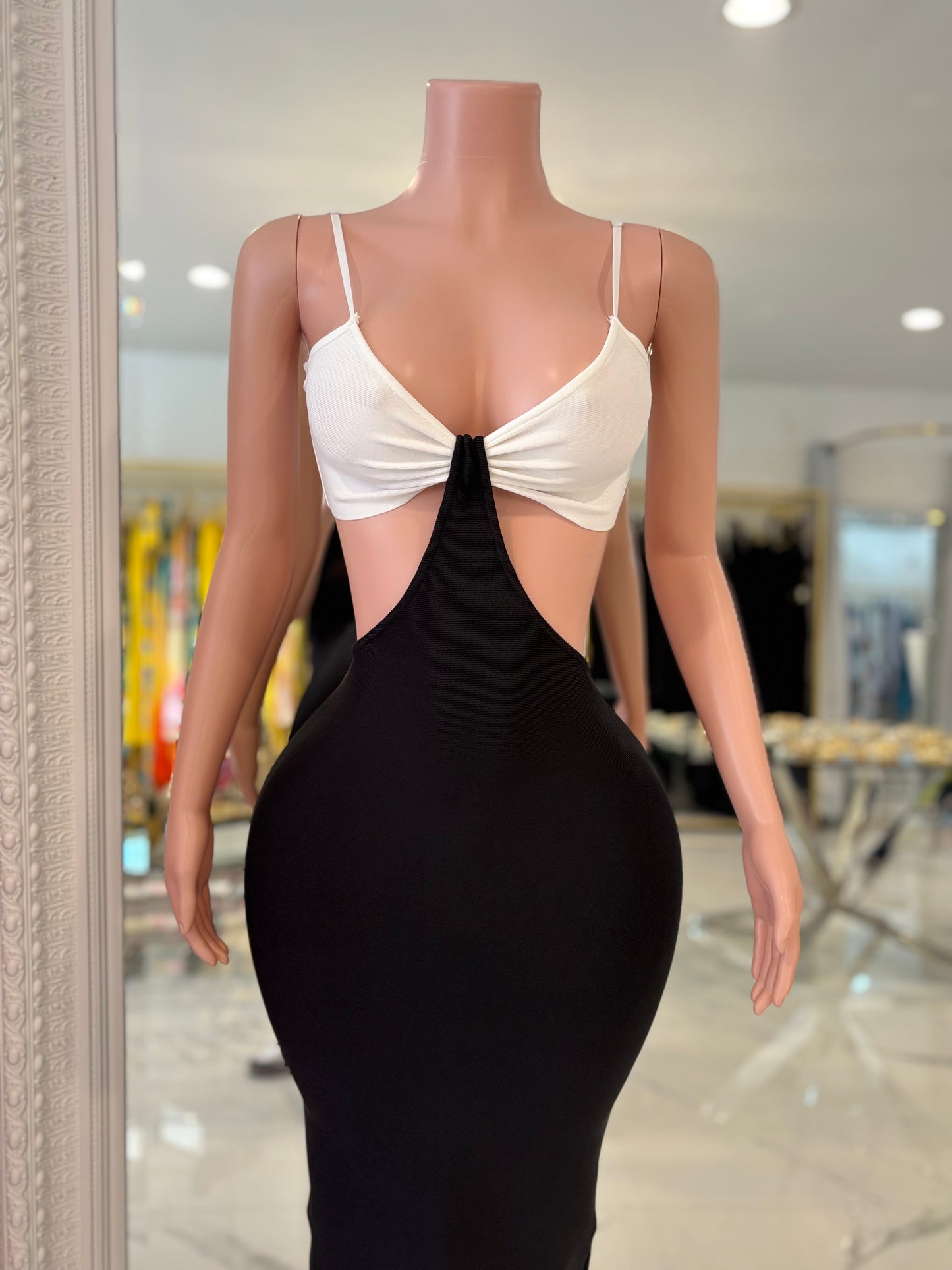Look Between the Lines Midi Dress