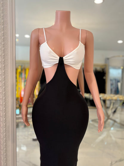 Look Between the Lines Midi Dress