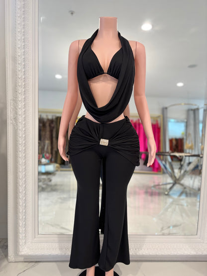 Let Me Get a Taste Pant Set Black