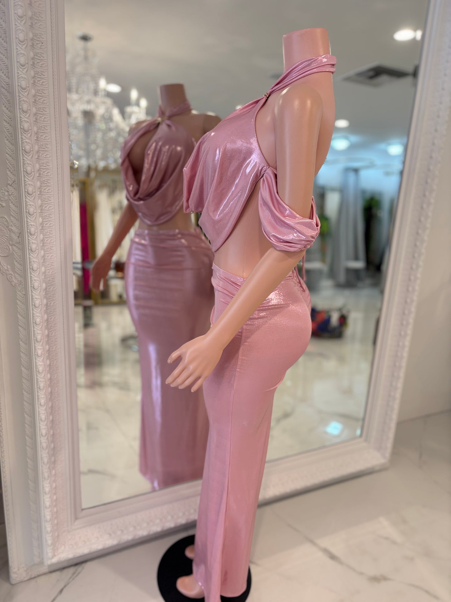 Brighter Than Any Star Skirt Set Pink