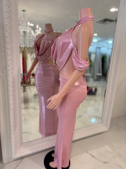 Brighter Than Any Star Skirt Set Pink