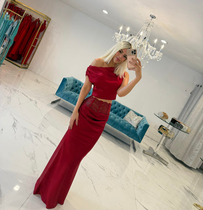 Allow Me to Lead The Way Skirt Set Red