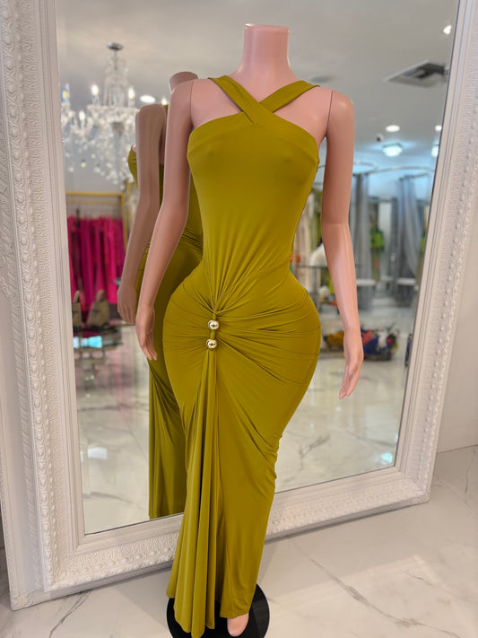 Your Greatest Wish Maxi Dress Gold