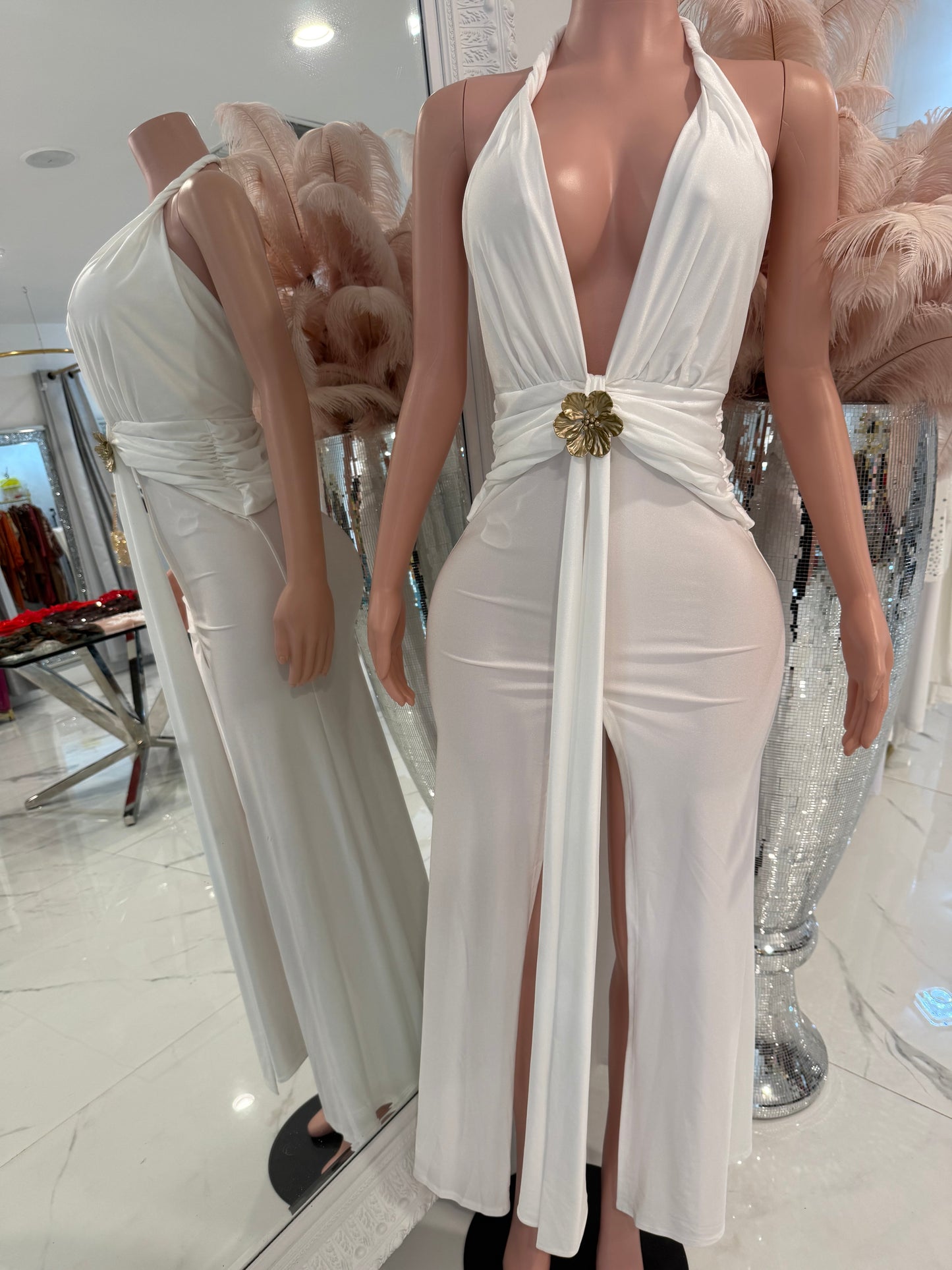 Why Do I Bother Maxi Dress White