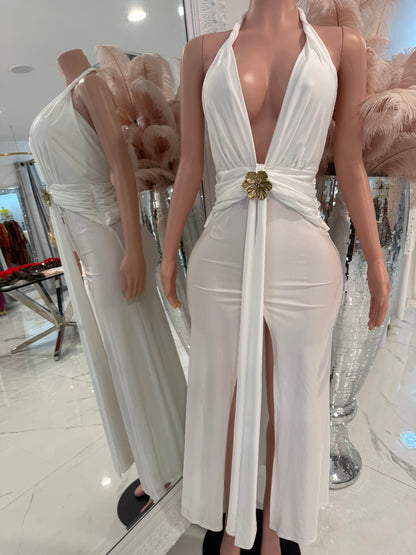 Why Do I Bother Maxi Dress White