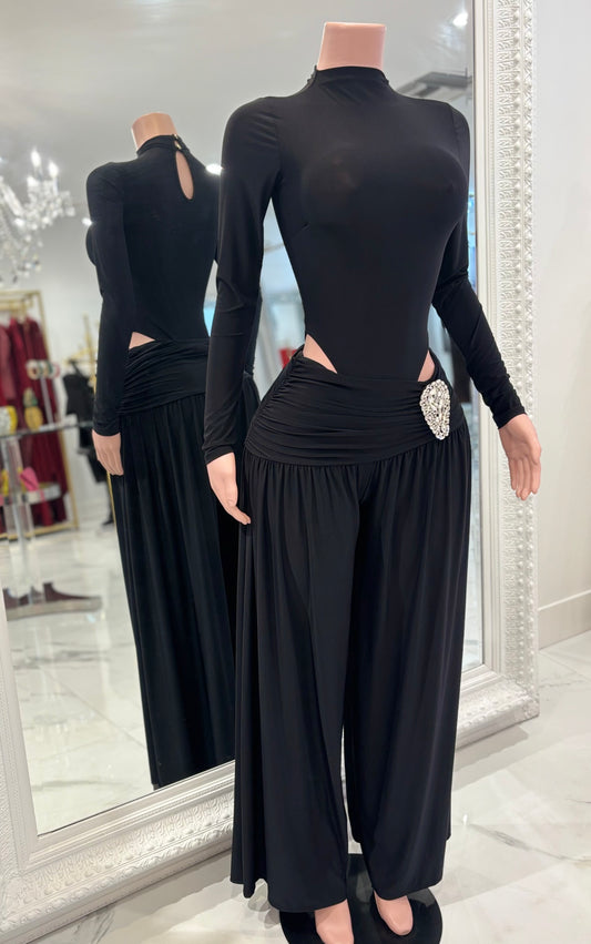 Cocoa Chic Pants Set Black