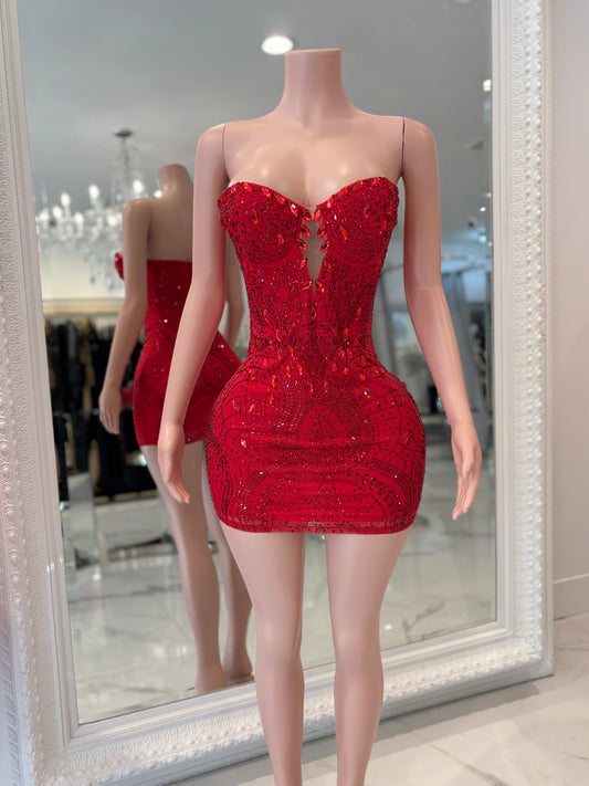 My Bright Idea Mini Dress Red