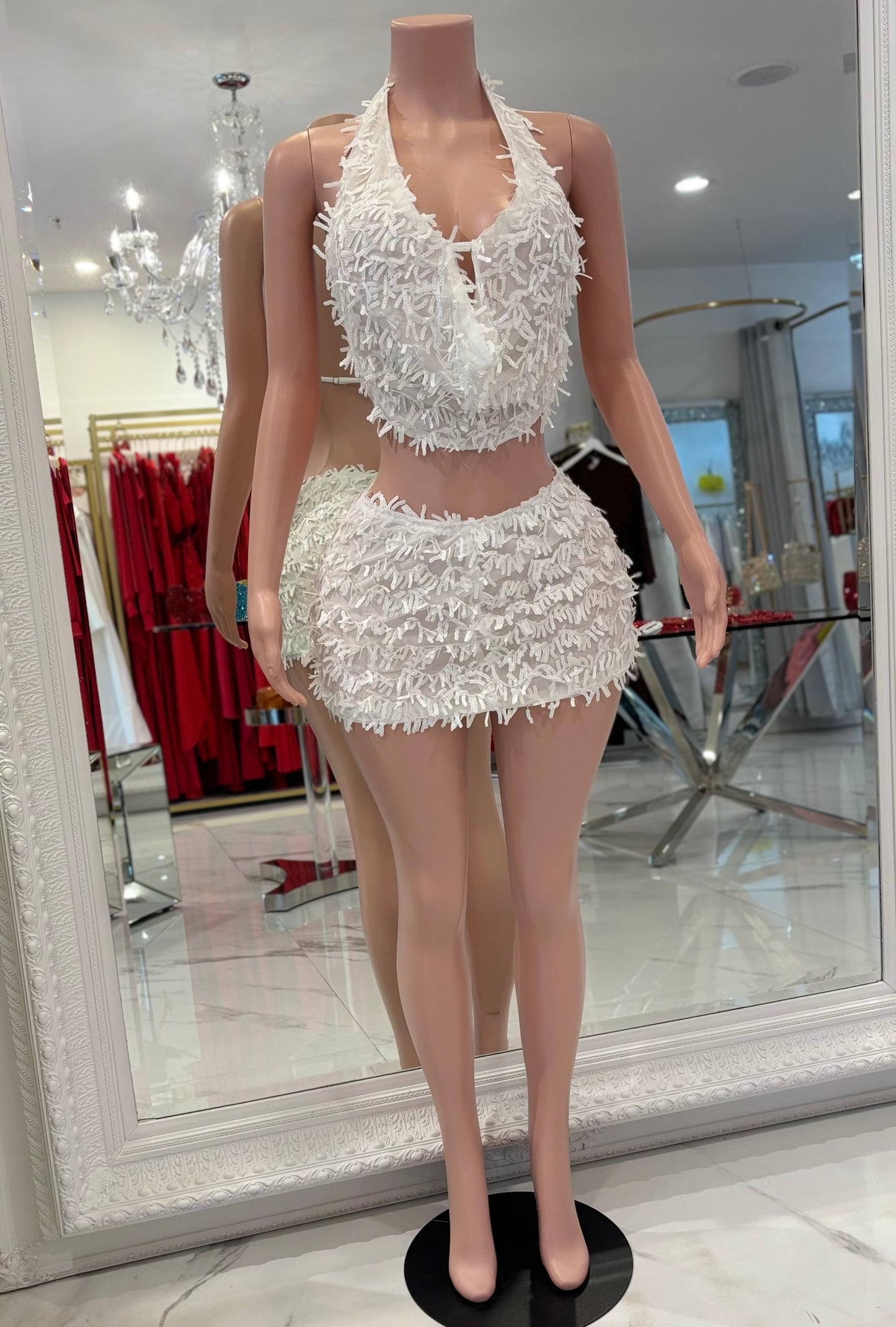 Honey Skirt Set White