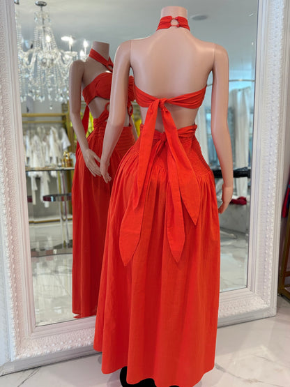 Riviera Flame Maxi Dress