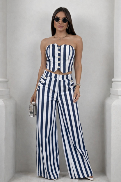 Hello Sailor Pant Set White