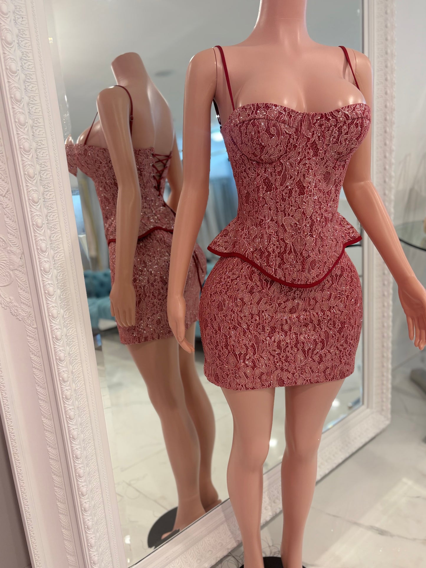 A Beautiful Miracle Skirt Set Red