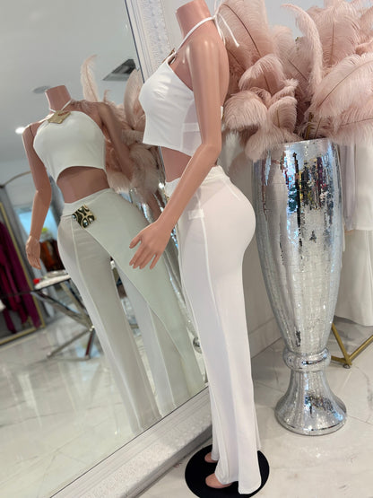 It is My Way Or No Way Pant Set White