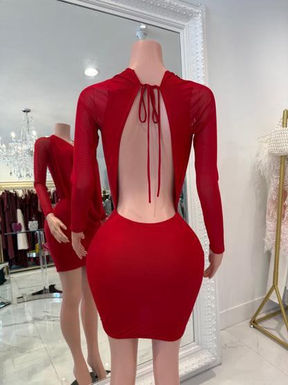 Only if You Let Me Mini Dress Red