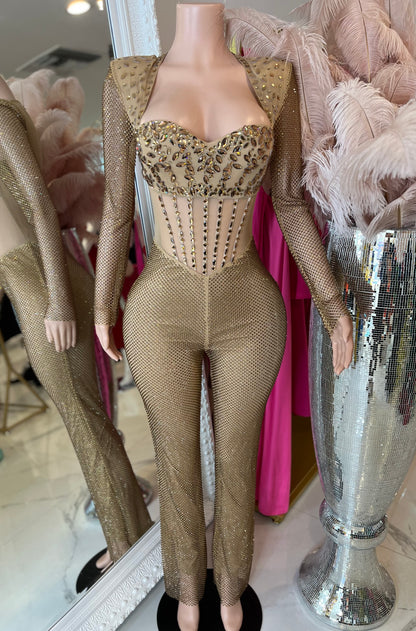 Titi Nights Rhinestone Jumpsuit