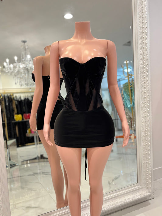 Sweet to the Touch Mini Dress Black