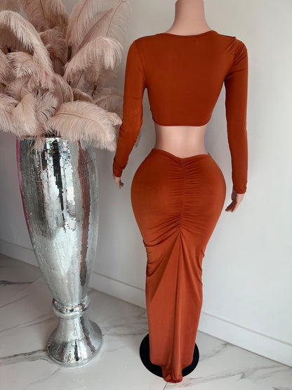 Hot Fix Coated Skirt Set