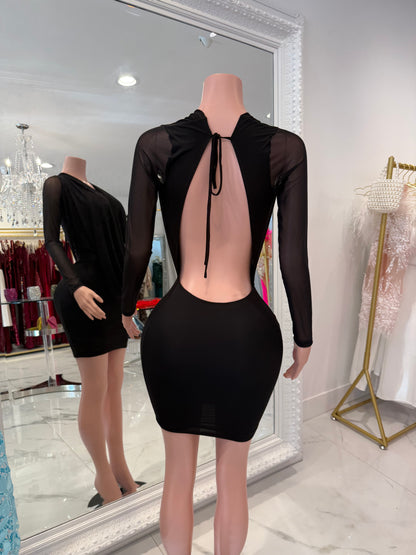 Only if You Let Me Mini Dress Black