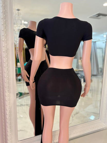 God I’m Hella Hot Skirt Set Nude