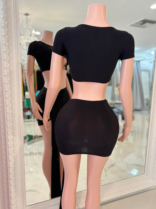 God I’m Hella Hot Skirt Set Nude