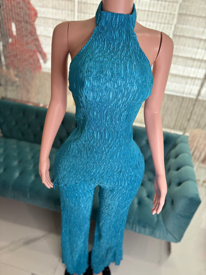 Azure Drift Pant Set Blue