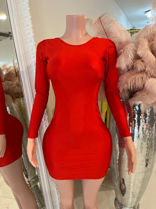 Baby Exotic Mini Dress Red