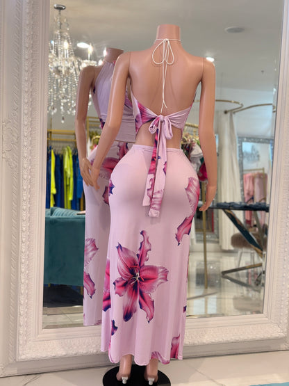 Sultry Summer Floral Skirt Set