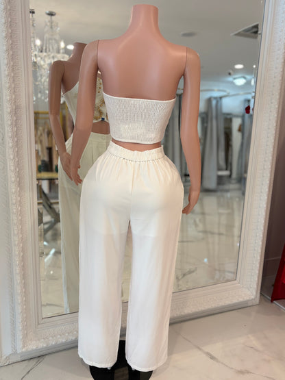 Elegant Pant Set White