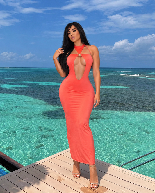 Ember Icon Maxi Dress Coral