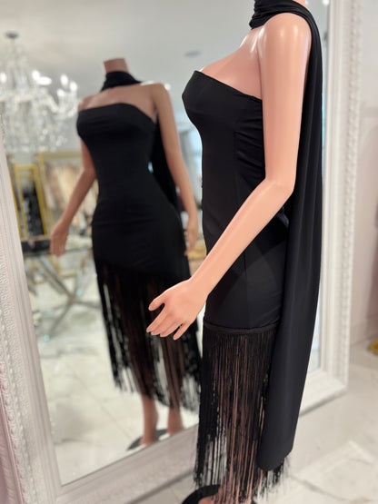 Time To Be Alive Midi Dress Black