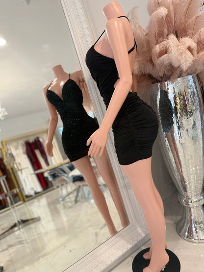 Come to Me Darling Mini Dress Black