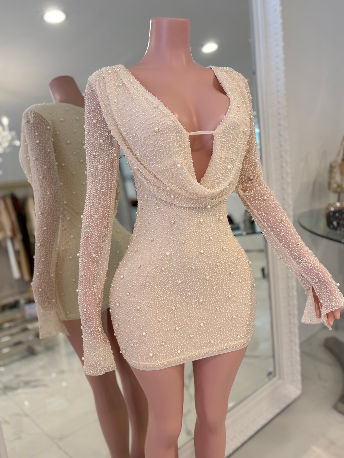 A New Look is Always Needed Mini Dress Nude