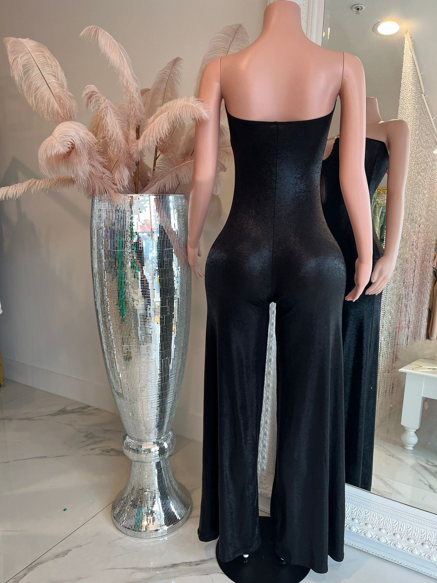 One Last Glitter Jumpsuit Black