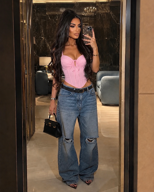 You Better Show Up Top Pink