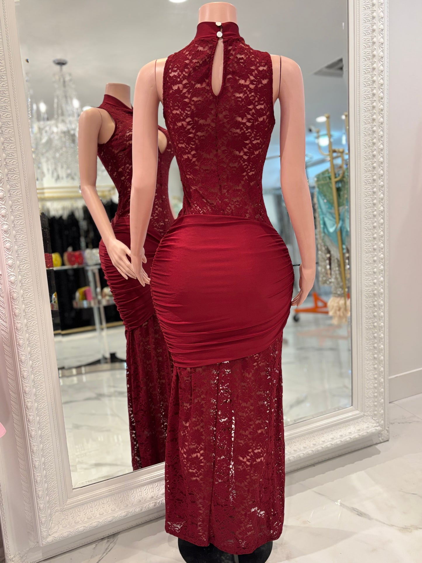 Do I Mesmerize You Maxi Dress Rojo Vino