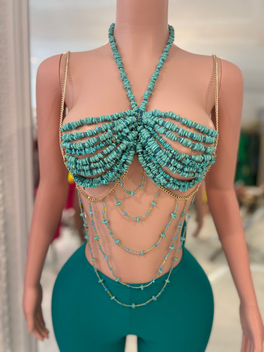 Iconic Goddess Pearls Top