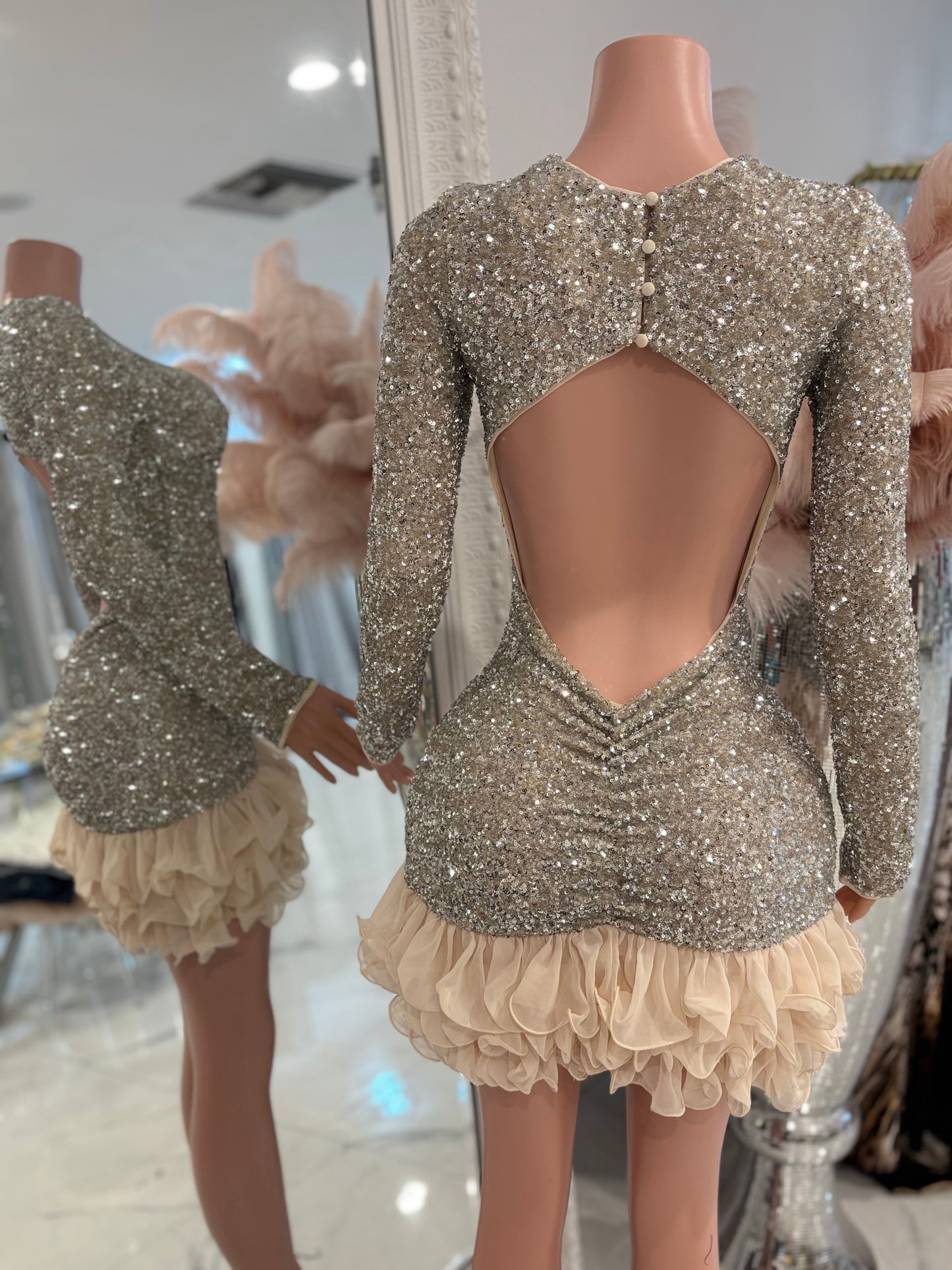 Marvelous Woman Mini Dress Silver