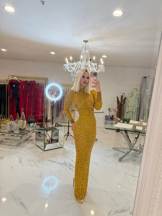 Glamour Maxi Dress Amarrillo