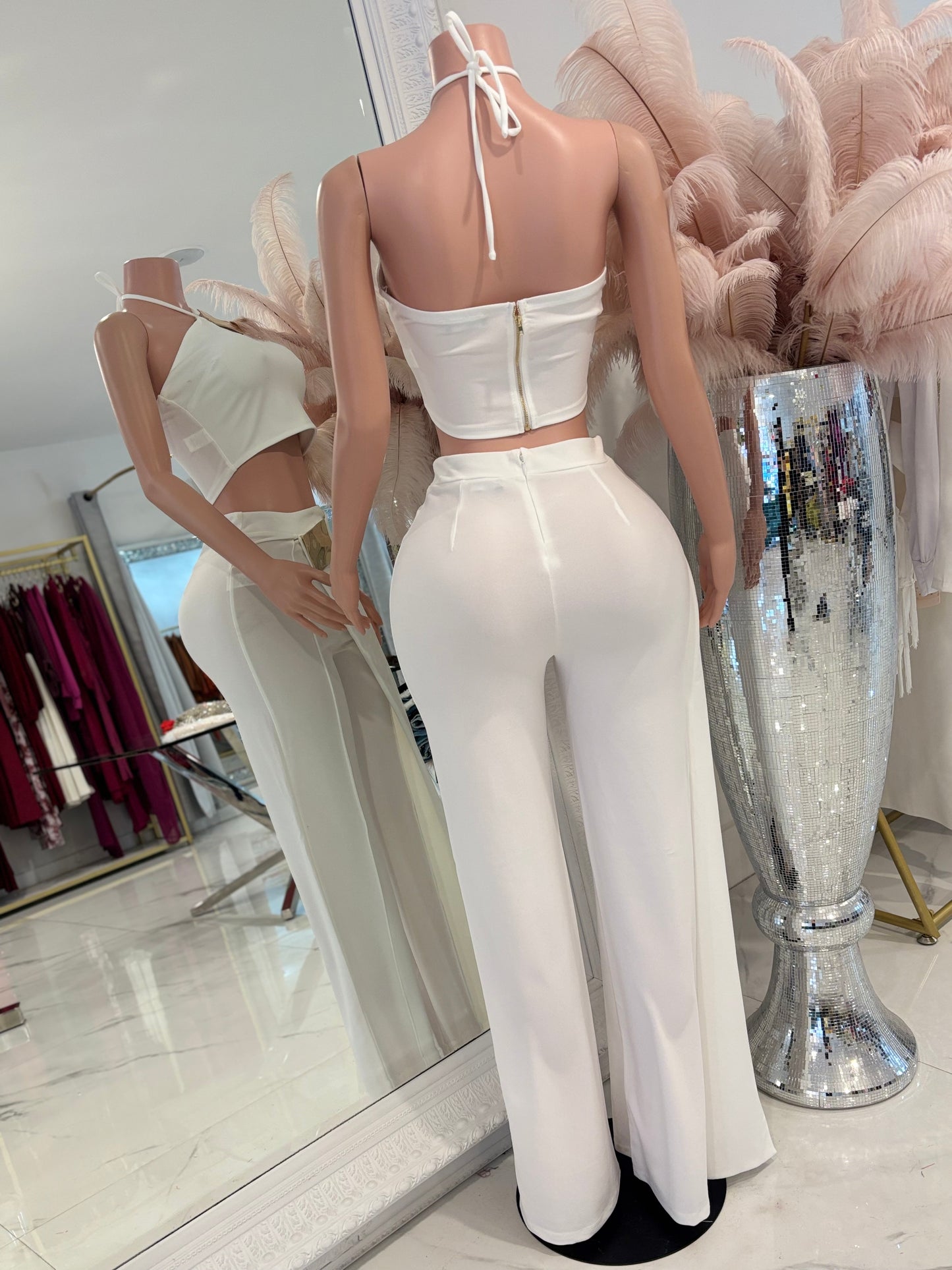 It is My Way Or No Way Pant Set White