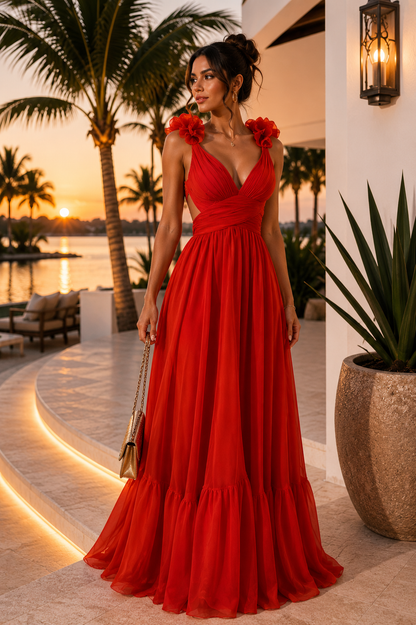 Get Up and Strut Maxi Dress Red