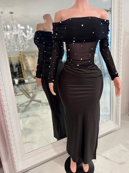 Starry Night Beauty Maxi Dress Black