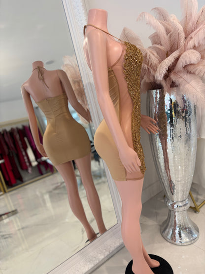 Greatest Treasure Mini Dress Gold
