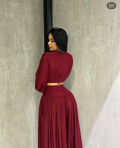 Burn With My Lust Pant Set Red